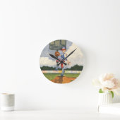 ジェイThrockmorton著小山の野球の水差し ラウンド壁時計 (ホーム)