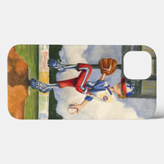 ジェイThrockmorton著小山の野球の水差し Case-Mate iPhoneケース (裏面 (横))