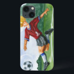 ジェイThrockmorton著球を蹴っているサッカーの選手 iPhone 13ケース<br><div class="desc">サッカーボールはプレーヤーが渡す巻いているまで不道徳な蹴りを待っている空気でつるします。 彼は好みますBeckhamをそれを曲げてもいいですか。 あなたの壁でつるすか、またはあなたの生命のサッカーのファンにギフトとして与える美しい部分!</div>