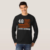 ジェコブデグロムヴィンテージ国旗のガンディー Tシャツ (正面フル)