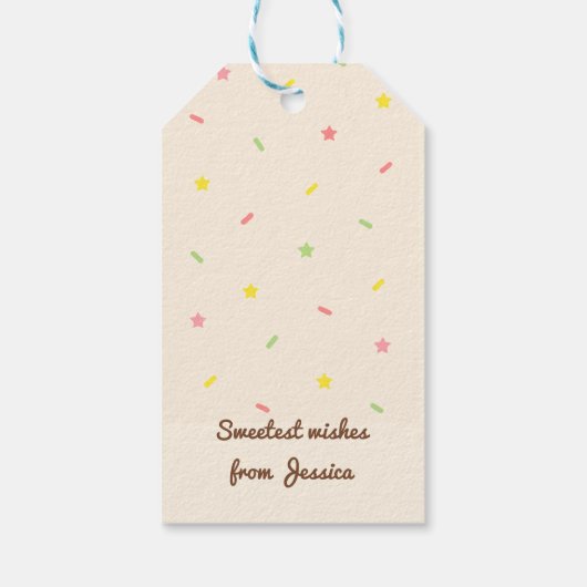 ジェシカのスイートバッシュ - アイスクリームギフトタグ ギフトタグ (裏面)