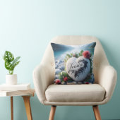 ジェシカのハート石は湖のそばにある クッション (椅子)