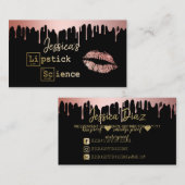 ジェシカの口紅科学のばら色に金ゴールドの滴ること 名刺 (正面/裏面)