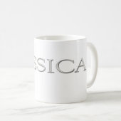 ジェシカカスタム銀の名前を上げた コーヒーマグカップ (正面右)
