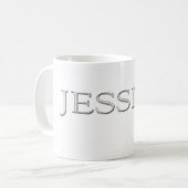 ジェシカカスタム銀の名前を上げた コーヒーマグカップ (正面左)