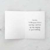 ジェシカハッピーバースデーゴールデンドードルパピー カード (内部)