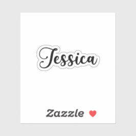 ジェシカ名 – 手書き書道 シール