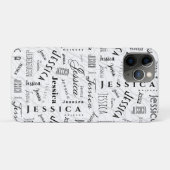 ジェシカ オリジナル 名前 ブラック ホワイト Case-Mate iPhoneケース (裏面(横))