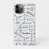 ジェシカ オリジナル 名前 ブラック ホワイト Case-Mate iPhoneケース (裏)
