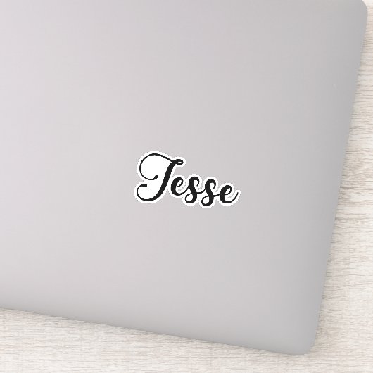ジェシー名 – 手書き書道 シール (詳細)