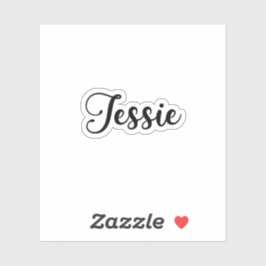 ジェシー名 – 手書き書道 シール