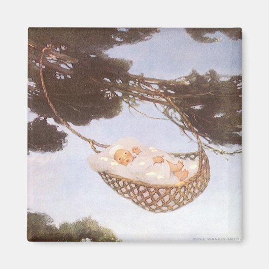 ジェシー・ウィルコックス・スミスによるハッソックツリーの少年 マグネット (正面)