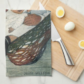 ジェシー・ウィルコックス・スミスによる人形を持つヴィンテージ キッチンタオル (四つ折り)