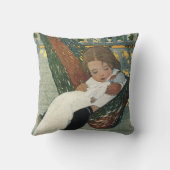 ジェシー・ウィルコックス・スミスによる人形を持つヴィンテージ クッション (裏面)