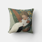 ジェシー・ウィルコックス・スミスによる人形を持つヴィンテージ クッション (正面)