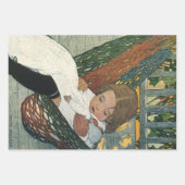 ジェシー・ウィルコックス・スミスによる人形を持つヴィンテージ ラッピングペーパーシート (正面3)