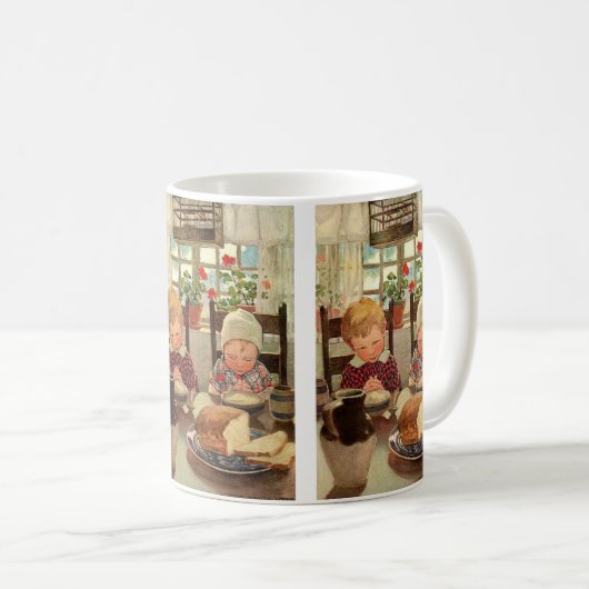 ジェシー・ウィルコックス・スミスによる感謝の子ども コーヒーマグカップ (正面右)