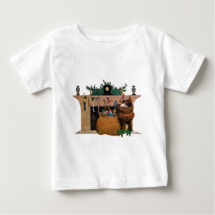 ジェシー・ウィルコックス・スミスによる陽気なクリスマスのエルフ ベビーTシャツ