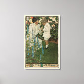 ジェシー・ウィルコックス・スミスによる「庭にて」 キャンバスプリント (正面)