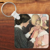 ジェシー・ウィルコックス・スミスのヴィンテージ「母と子」 キーホルダー (正面)