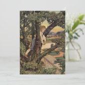 ジェシー・ウィルコックス・スミスの「木の上から見る景色」誕生日 招待状 (スタンド正面)