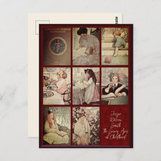 ジェシー・ウィルコックス・スミス幼少期の7歳ポー ポストカード (正面/裏面)