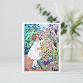 ジェシー・ウィルコックス・スミス・フラワーガーデンの少女 ポストカード (スタンド正面)