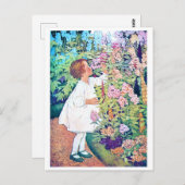 ジェシー・ウィルコックス・スミス・フラワーガーデンの少女 ポストカード (正面/裏面)