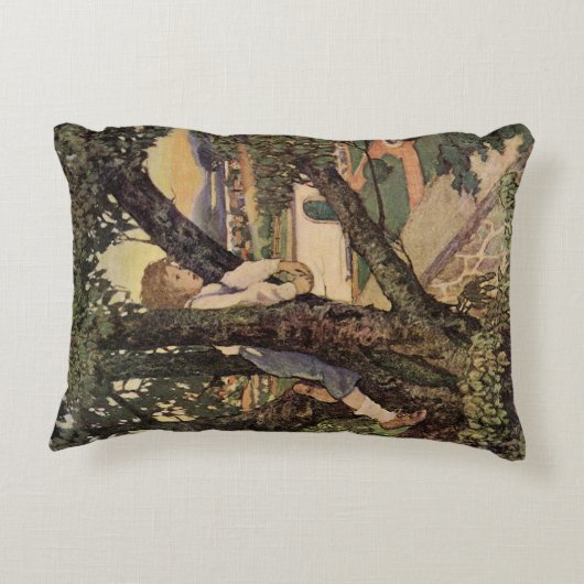 ジェシー・ウィルコック・スミスによる木々からの眺め アクセントクッション (裏面)