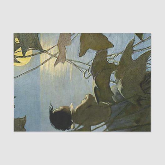 ジェシー・ウィルコック・スミスによる「ベビーと月」 薄葉紙 (正面)