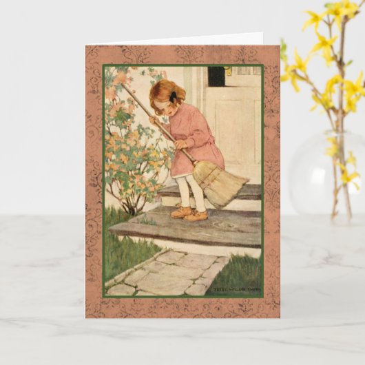 ジェシー・ウィルコック・スミスのアートワーク。 カード (黄色い花)