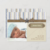 ジェシー・コール生誕発表 案内ポストカード (正面/裏面)