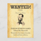 ジェシー・ジェームスがアウトロー🚨ワイルドウェストUSAポスター ポストカード (正面)