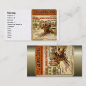 ジェシー・ジェームス・アウトロー銀行強盗漫画書 名刺 (正面/裏面)