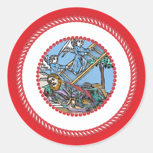 ジェシー・ツリー・ジェイコブのラダーステッカー ラウンドシール (正面)