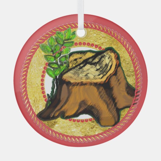 ジェシー・ツリー'Root of Jesse' 2 ガラスオーナメント (正面)