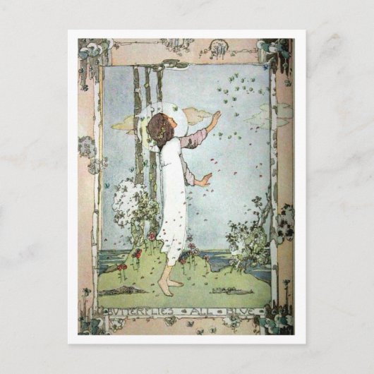 ジェシーM.キング – 蝶オールブルー ポストカード (正面)