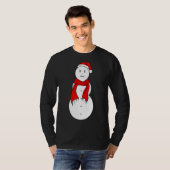 ジェジー雪だるま不機嫌雪だるまクリスマス Tシャツ (正面フル)