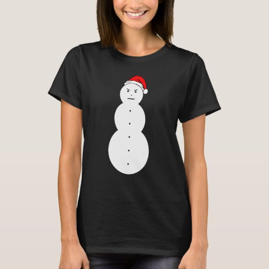 ジェジー雪だるま不機嫌雪だるま Tシャツ (正面)
