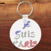 ジェススパリIラブパリ文字アートプリント キーホルダー (正面)