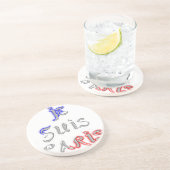 ジェススパリIラブパリ文字アートプリント コースター (側面)