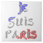 ジェススパリIラブパリ文字アートプリント タイル (正面)