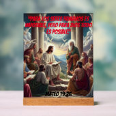 ジェスス・イ・ロス・ディシプロス:マテオ19:26 アクリルサイン (ニュートラル)