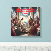 ジェスス・イ・ロス・ディシプロス:マテオ19:26 キャンバスプリント (インサイチュ (ウッドフロア))