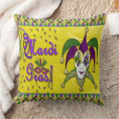 ジェスターマスクマルディグラスハーレキン クッション (ブランケット)