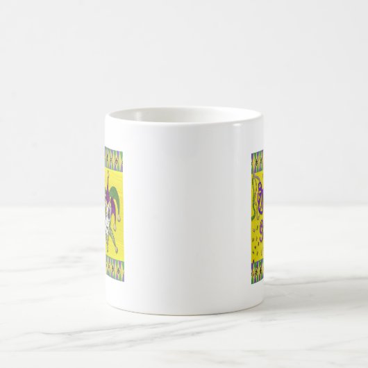 ジェスターマスクマルディグラスハーレキン コーヒーマグカップ (中央)