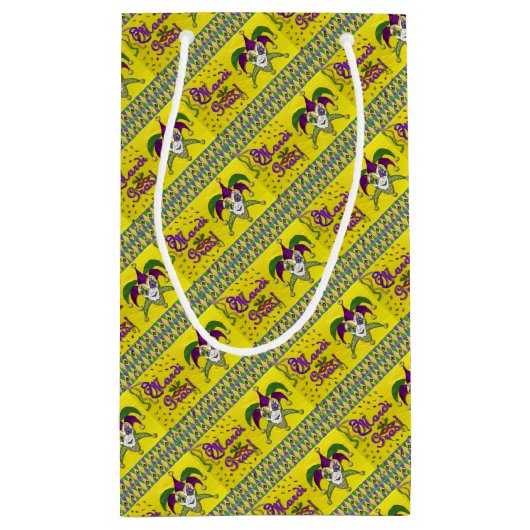 ジェスターマスクマルディグラスハーレキン スモールペーパーバッグ (裏面)