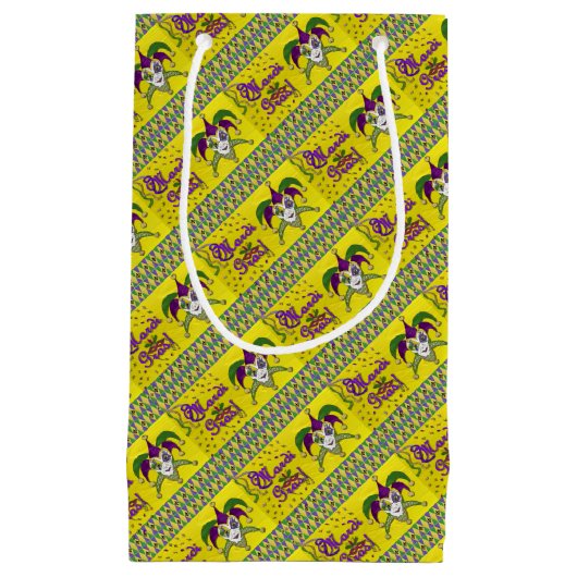 ジェスターマスクマルディグラスハーレキン スモールペーパーバッグ (正面)