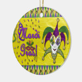 ジェスターマスクマルディグラスハーレキン セラミックオーナメント (左)