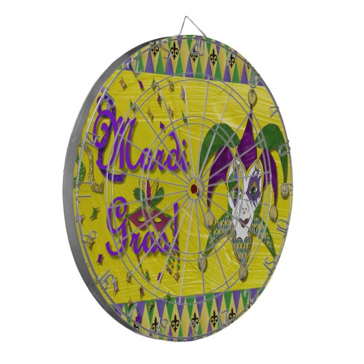 ジェスターマスクマルディグラスハーレキン ダーツボード (正面左)